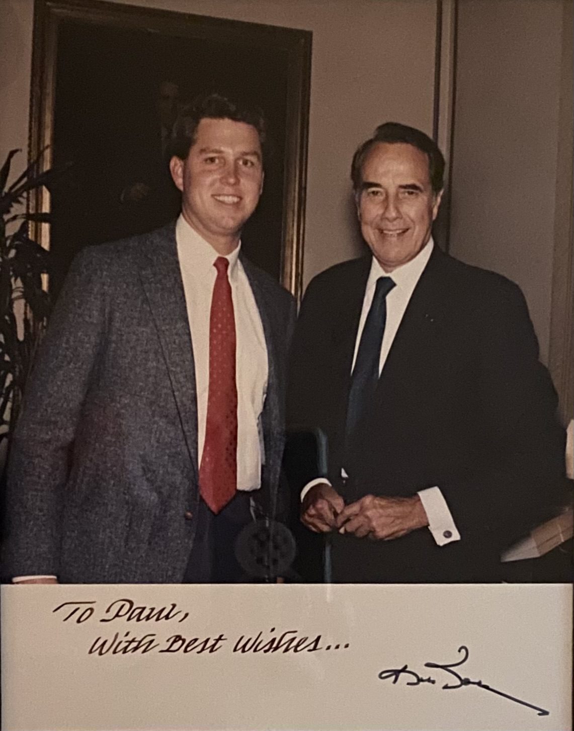 A young Paul Carter with former Senator Bob Dole, who worked closely with Nixon.