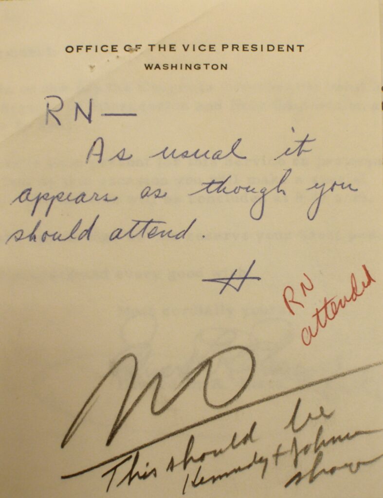 Elson to Nixon Reply Note on a white background